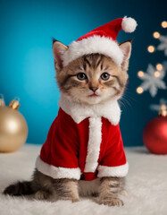 Santa Cat: Adorable Feline Dressed as Santa Claus for the Holidays