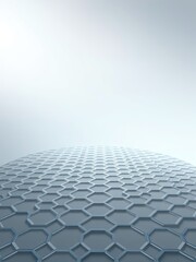 Naklejka premium A hexagonal metal grid with subtle gradient effect and soft focus, creating a dreamy ambiance, metal, soft focus, ambient, surreal