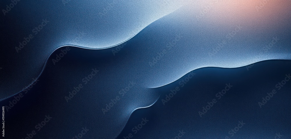Aufkleber deep blue gradient background smooth abstract texture soft lighting minimalist design