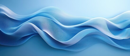 Obraz premium Flowing Blue Waves Abstract Design