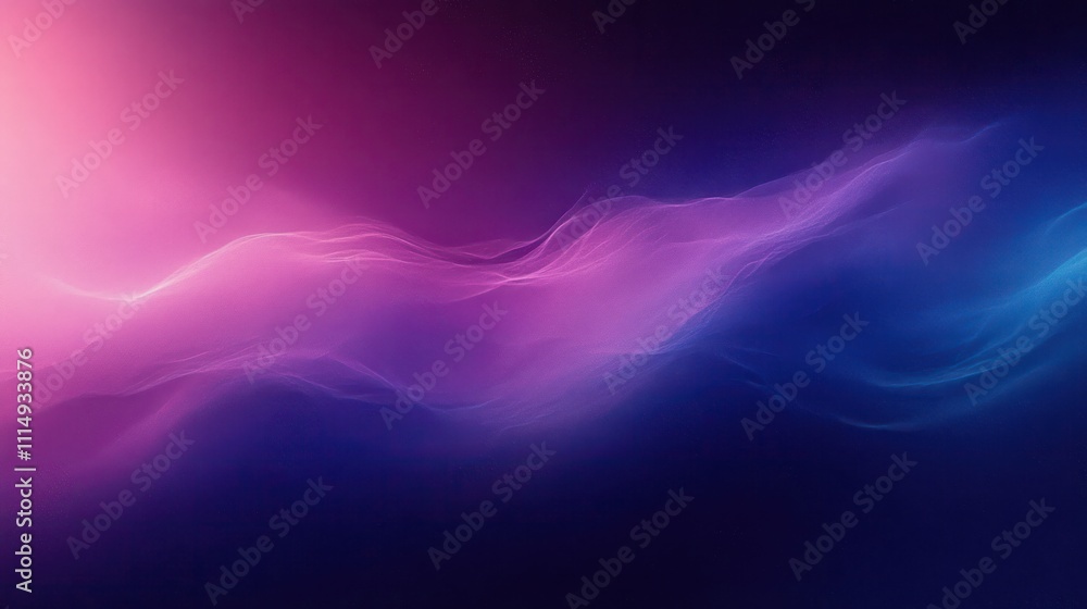 Poster abstract gradient background in dark blue and purple with grainy texture for web banner design