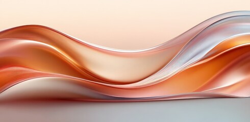 Obraz premium Fluid Motion Abstract Background with Smooth Curves and Warm Color Palette