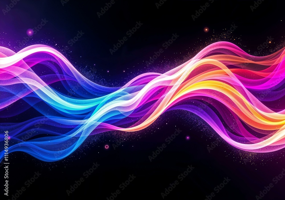 Poster vibrant abstract artwork with seamless color gradient and textured overlay