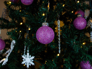 christmas tree with baubles