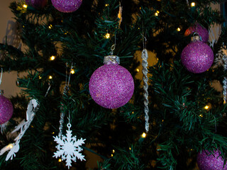 christmas tree with baubles