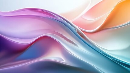 Fototapeta premium Abstract Fluid Art Background with Wavy Shapes and Soft Pastel Colors
