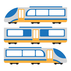 Simple Fun Train Design with Carriages, Perfect for Education and Wall Decor