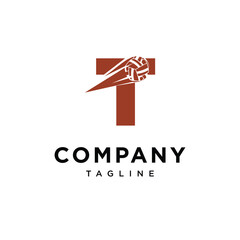 Letter T Sepak Takraw Ball Logo Icon