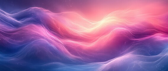 Obraz premium Vibrant Blue Purple Gradient Abstract Background Soft Lighting Neon Grainy Texture Design