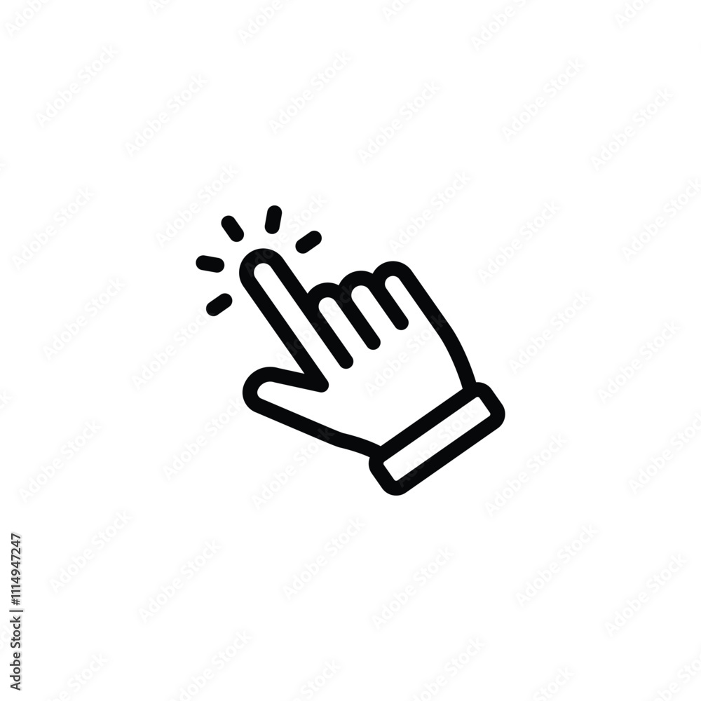 Poster hand pointer icons. pointer click icon vector