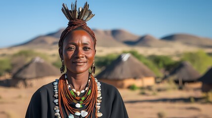 African woman in traditional attire.