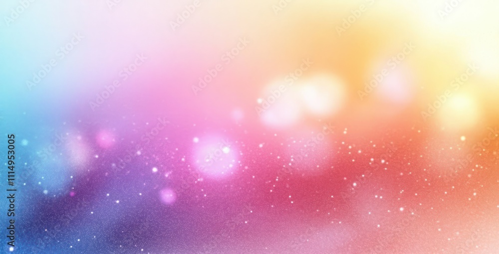 Poster pastel gradient background soft ethereal colors light bokeh texture grainy web banner design copy sp