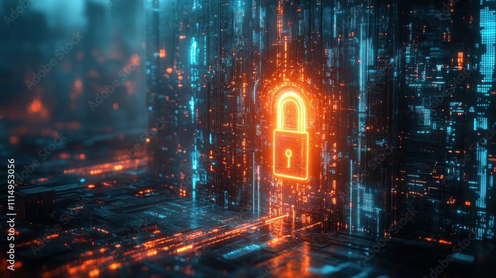 Poster cyber defense and endpoint security for network protection against data breaches and unauthorized ac