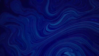 Abstract Blue Swirling Liquid Marble Design