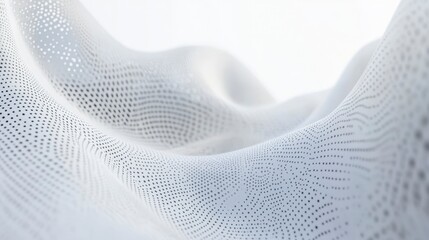 Abstract White Dotted Wave Pattern Background