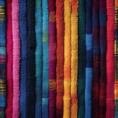 Aguayo Pattern - A colorful woven fabric pattern used for wrapping and carrying goods, common in Andean cultures. 