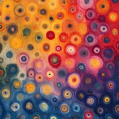 Fototapeta premium Bandhani Pattern - A tie-dye fabric pattern characterized by small dots formed by tying the fabric before dyeing. 