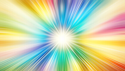 カラフルな集中線