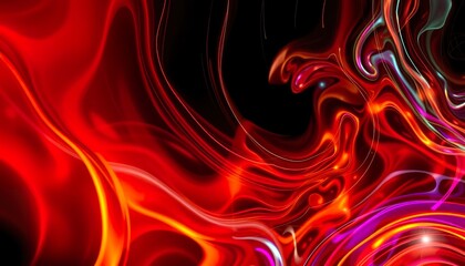 Obraz premium Abstract Red And Orange Swirling Light Design