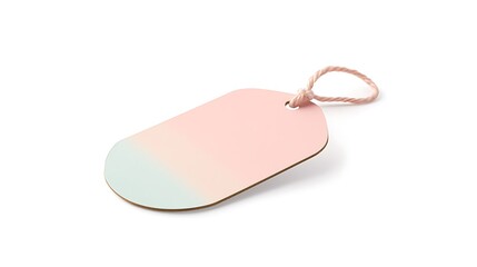 Fototapeta premium A pink tag with a green and blue gradient