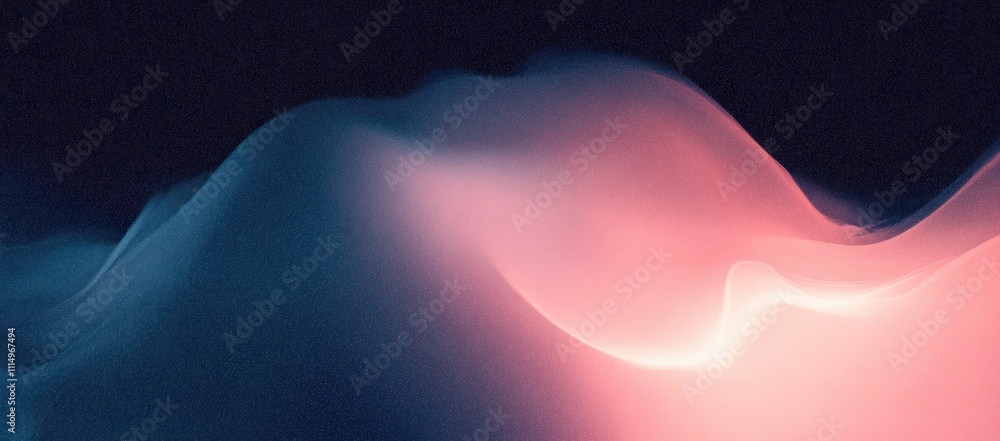Poster abstract art background with dark texture and glowing pink blue shapes dynamic minimalistic design