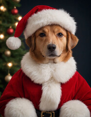 Santa Dog: Adorable Canine Dressed as Santa Claus for the Holidays