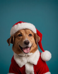 Santa Dog: Adorable Canine Dressed as Santa Claus for the Holidays