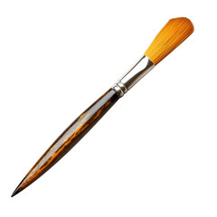 Fototapeta premium Elegant Artisan Paintbrush with Vibrant Orange Bristles