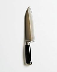 Expert chef preparing culinary masterpiece with high-quality knife modern kitchen minimalist close-up precision cooking