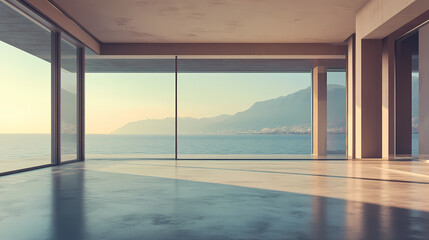 Fototapeta premium Minimalist Lakeview Window