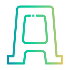 plastic chair Line Gradient Icon
