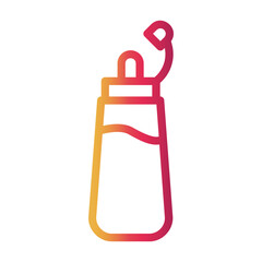 sauce bottle Line Gradient Icon