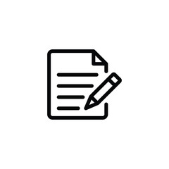 document with pencil icon set. Form vector icon