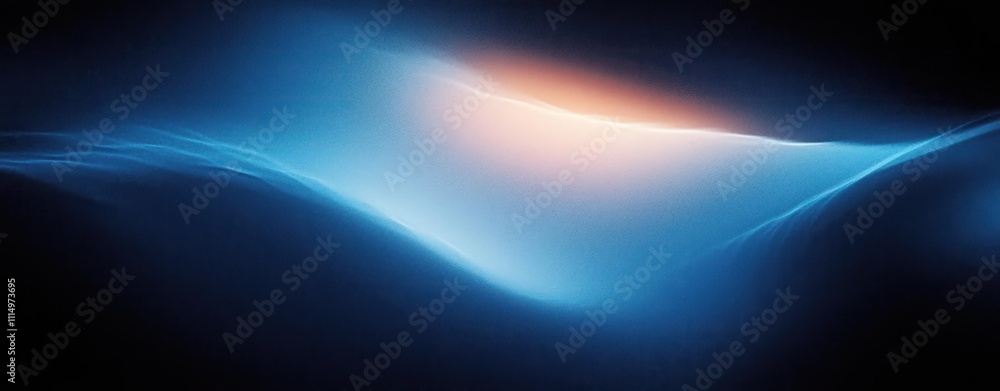 Poster glowing blue abstract gradient background minimalist texture dynamic light design