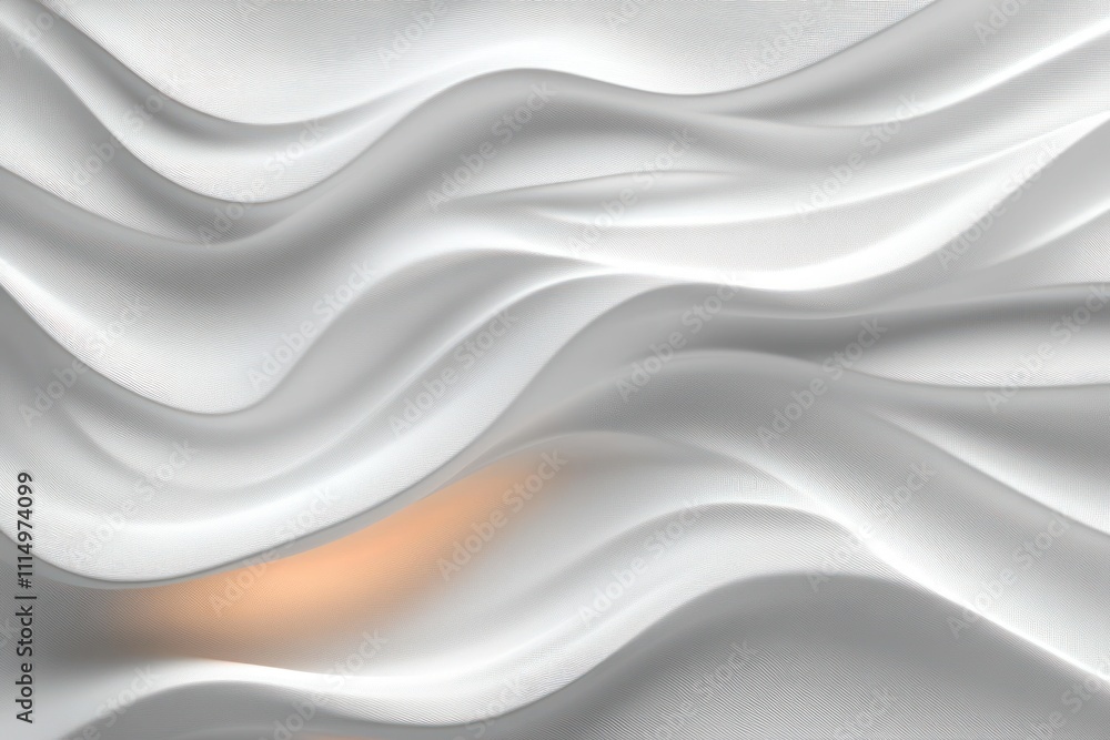 Poster abstract white waves background texture overlay smooth glossy minimalist design soft light reflectio