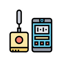 Warning attention icon symbol vector image Illustration