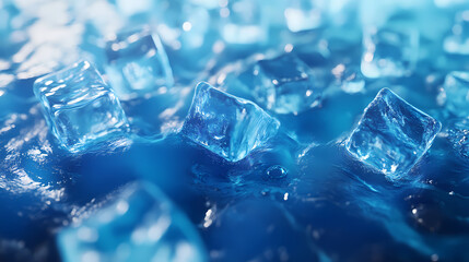 Crystal Clear Ice Cube Background