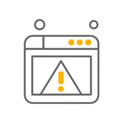 Warning attention icon symbol vector image Illustration