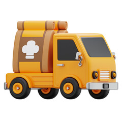 delivery car 3d icon illustration