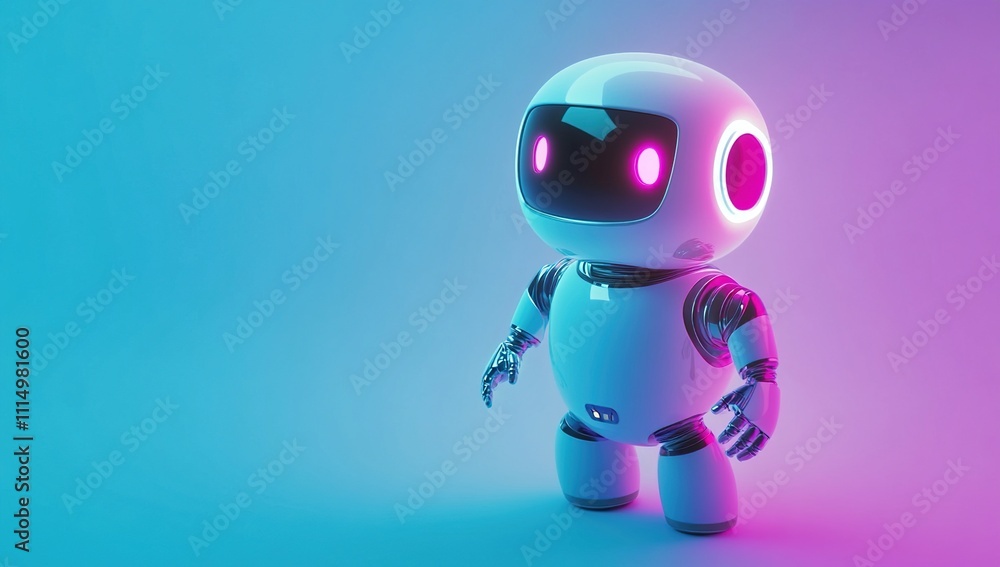 Poster exploring futuristic robot designs: a glimpse into artificial intelligence and modern technology wit
