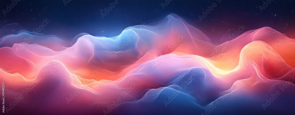 Aufkleber vibrant color gradient abstract background with dark blue and red smooth transitions and glowing tex