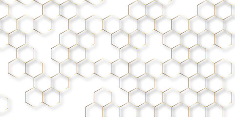 Abstract white background with hexagons . white Hexagonal Background Luxury White Pattern seamless bright white abstract honeycomb background 3D Futuristic abstract geometric mesh cell texture.	
