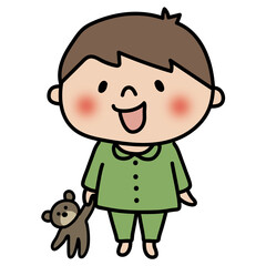 パジャマを着た子供（男の子2）