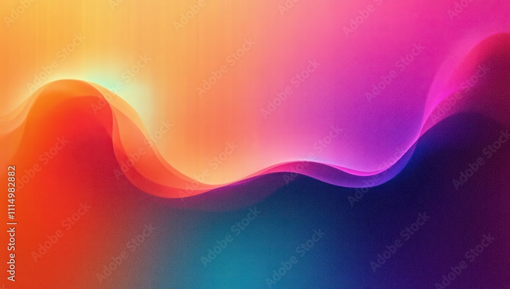 Poster vibrant abstract gradient background with smooth blending curves and soft lighting for summer design