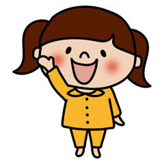 Obraz premium パジャマを着た子供（女の子2）