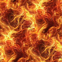 Fototapeta premium Shimmery Fire Seamless Pattern