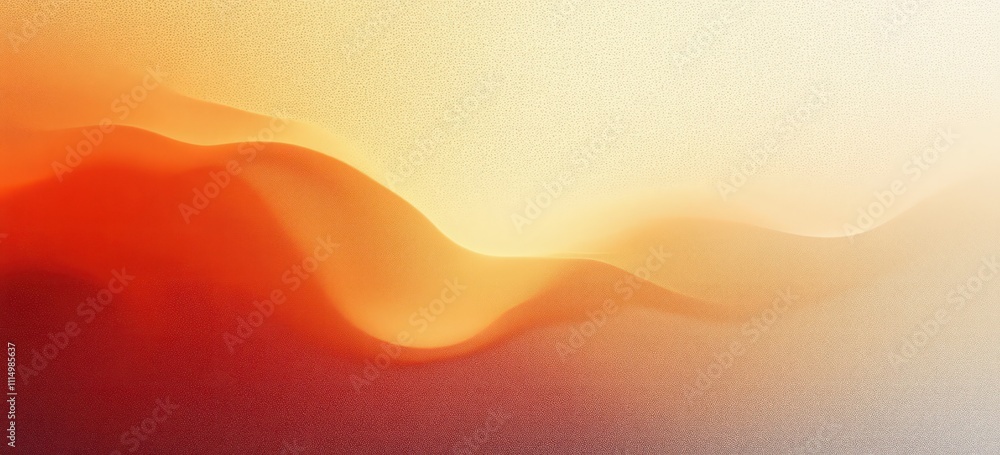 Aufkleber warm beige to deep orange gradient background with noise texture abstract design for posters and ban