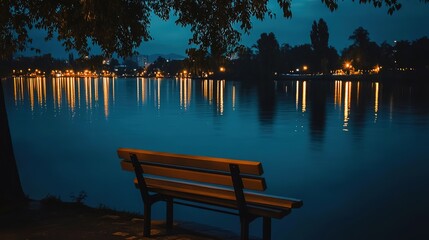 Naklejka premium lake in the morning