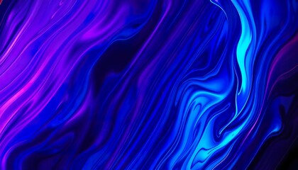 Fototapeta premium Abstract Blue and Purple Swirling Liquid Design