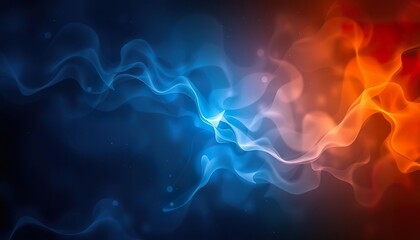 Naklejka premium Abstract Blue and Orange Wave Design Background